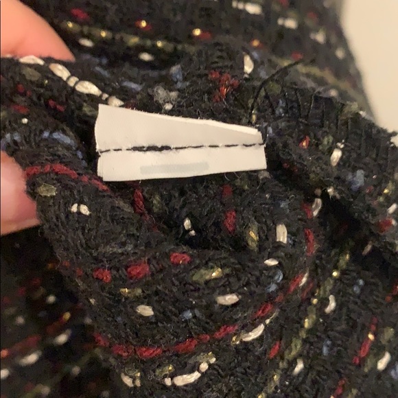 Zara Trafaluc Black Tweed Shift Dress with Fringe - Picture 8 of 9